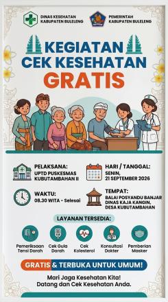 UPTD Puskesmas Kubutambahan II Gelar Pemeriksaan Kesehatan Gratis di Banjar Dinas Kaja Kangin