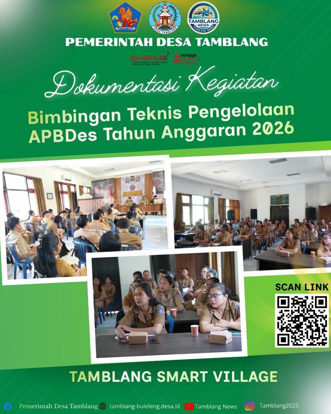 Bimbingan Teknis Pengelolaan APBDes Tahun 2026 - Website Desa Tamblang
